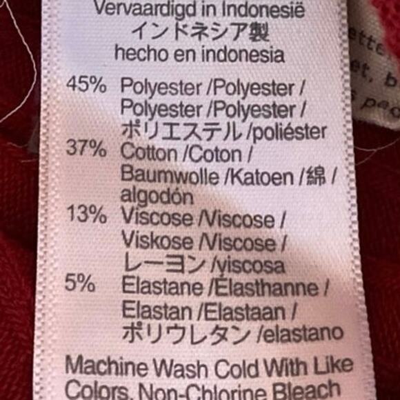 Madewell Red Rib Knit Long Sleeve Button Down Crop Cardigan Sweater Top Size XS - Picture 4 of 4